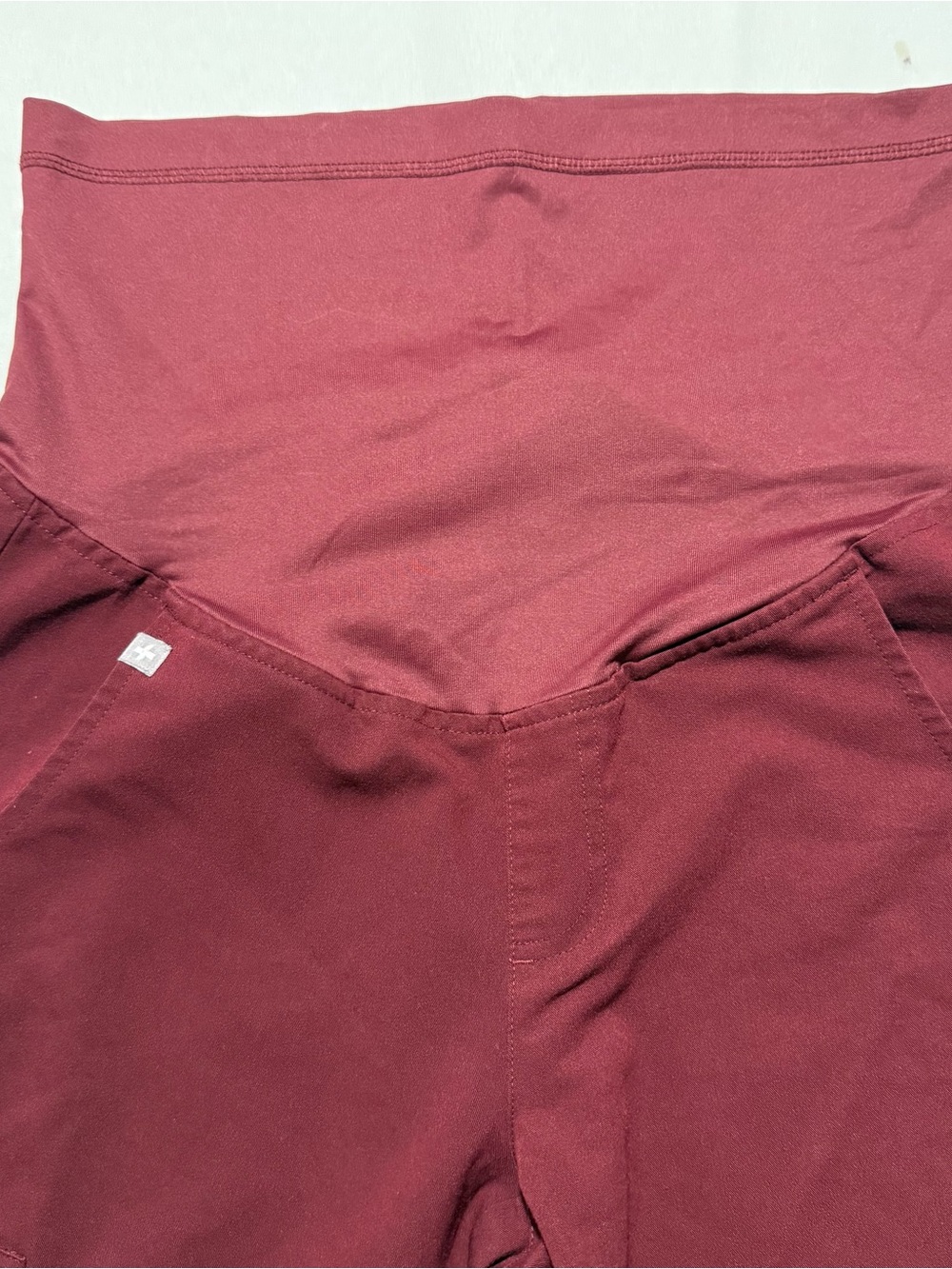 FIGS Maternity Technical Collection Scrub Pants Burgundy High Waisted Jogger S - Picture 5 of 15